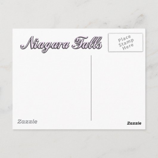Carte Postale Température d'hiver froide à Niagara Falls (Dos)