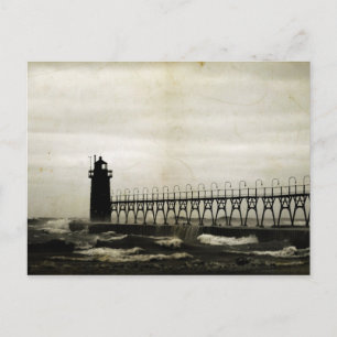 Carte Postale Température du phare de South Haven Michigan