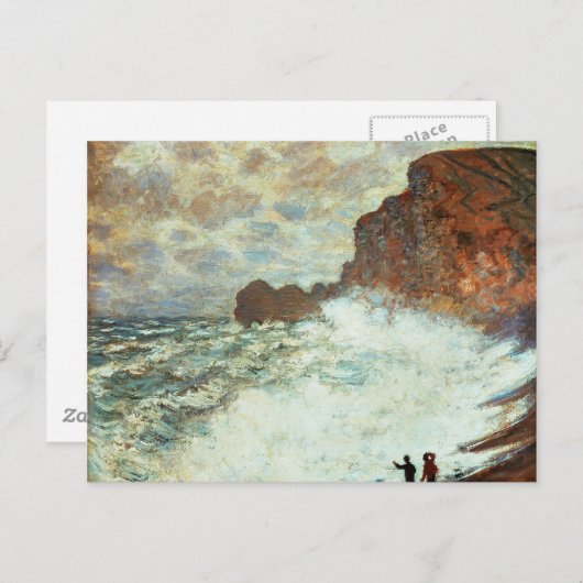 Carte Postale Température Météo un Etretat, Mer Brute - Claude M (Devant / Derrière)