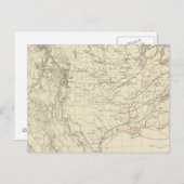 Carte Postale Température moyenne américaine (Devant / Derrière)