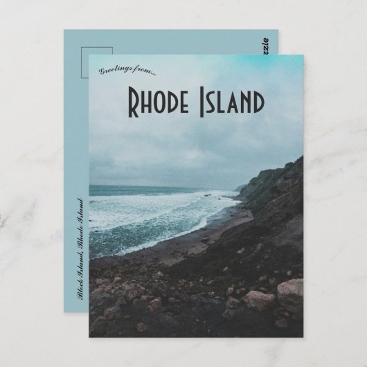 Carte Postale Température sur Block Island Rhode Island (Devant / Derrière)