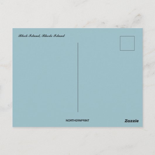 Carte Postale Température sur Block Island Rhode Island (Dos)