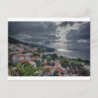 Carte Postale Tempête au-dessus de Brela, Croatie