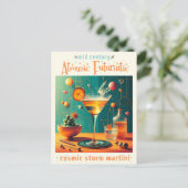 Carte Postale Tempête cosmique futuriste atomique Martini (Debout devant)