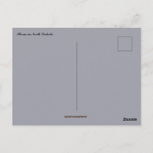 Carte Postale Tempête dans le Dakota du Nord (Dos)