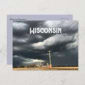 Carte Postale Tempête dans le Wisconsin USA (Devant / Derrière)