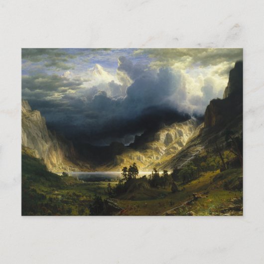 Carte Postale Tempête dans les montagnes Rocheuses Bierstadt (Devant)