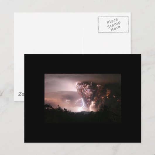 Carte Postale Tempête de foudre (Devant / Derrière)