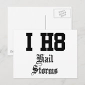 Carte Postale tempête de grêle (Devant / Derrière)