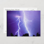 Carte Postale Tempête de la foudre (Devant / Derrière)