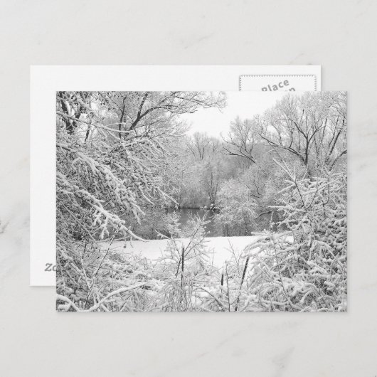 Carte Postale Tempête de neige (Devant / Derrière)