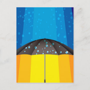 Carte Postale Tempête de pluie un jour ensoleillé