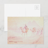 Carte Postale Tempête de sable rose aux pyramides (Devant / Derrière)