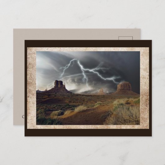 Carte postale Tempête du désert (Devant / Derrière)