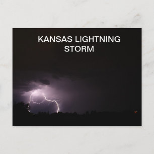 CARTE POSTALE TEMPÊTE ÉCLAIRANTE KANSAS