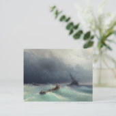 Carte Postale Tempête en mer (Debout devant)