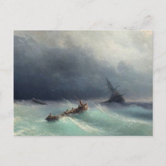 Carte Postale Tempête en mer