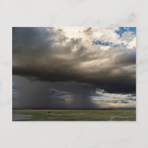 Carte Postale Tempête Qui S'Étend Sur Les Pentes Proches Du Mont