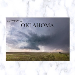 Carte Postale Tempête Supercellulaire Au-Dessus D'Oklahoma Prair
