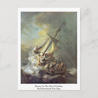 Carte Postale Tempête Sur La Mer De Galilée Par Rembrandt Van Ri