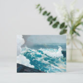 Carte Postale Tempête sur la peinture de la mer (Debout devant)