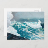 Carte Postale Tempête sur la peinture de la mer (Devant / Derrière)