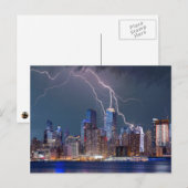 Carte Postale Tempête sur New York (Devant / Derrière)