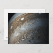Carte Postale Tempêtes sur Jupiter de Juno Cam (2017) (Devant / Derrière)