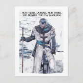 Carte Postale Templar Chevalier médiéval portrait de l'histoire  (Devant)