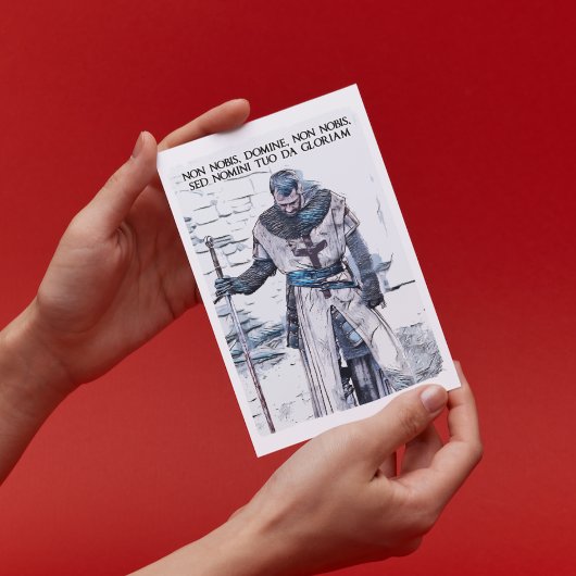 Carte Postale Templar Chevalier médiéval portrait de l'histoire 