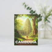 Carte Postale Temple à Angkor Vat Cambodge (Debout devant)