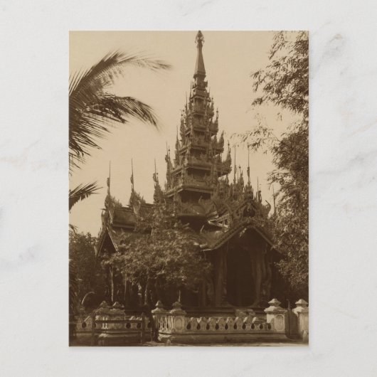 Carte Postale Temple à Mandalay, Birmanie, fin 19ème siècle (Devant)