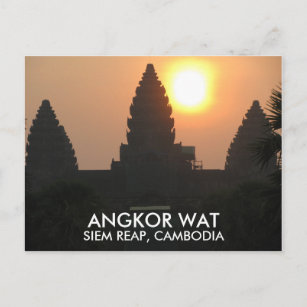 Carte Postale Temple Angkor Vat Sunrise Siem Reap Cambodge Asie