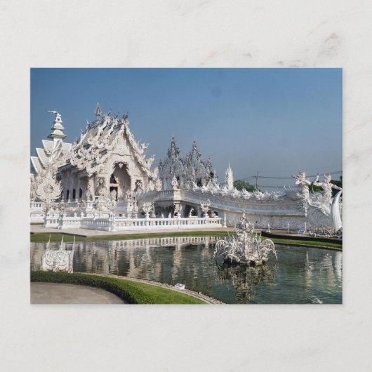 Carte Postale Temple blanc Wat Rong Khun, Chiang Rai, Thaïlande (Devant)