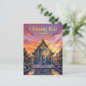 Carte Postale Temple Bleu Thaïlande (Debout devant)