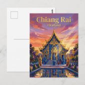 Carte Postale Temple Bleu Thaïlande (Devant / Derrière)