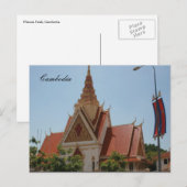 Carte Postale temple cambodgien (Devant / Derrière)