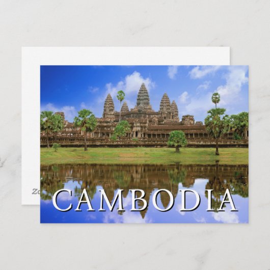 Carte Postale Temple d'Angkor Wat | Kampuchea, Cambodge Merci (Devant / Derrière)