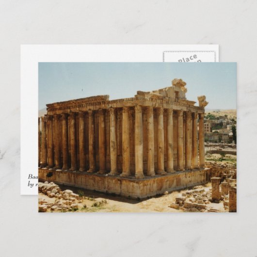 Carte Postale Temple de Bacchus (Devant / Derrière)