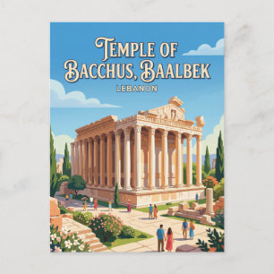 Carte Postale Temple de Bacchus Liban