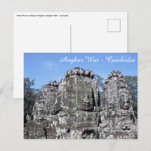 Carte Postale Temple de Bayon à Angkor Wat - Cambodge