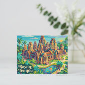Carte Postale Temple de Bayon Cambodge (Debout devant)