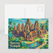 Carte Postale Temple de Bayon Cambodge (Devant / Derrière)