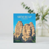 Carte Postale Temple de Bayon Cambodge (Debout devant)
