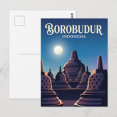 Carte Postale Temple de Borobudur Indonésie (Devant / Derrière)