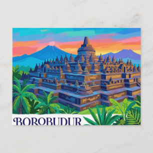 Carte Postale Temple de Borobudur Indonésie