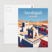 Carte Postale Temple de feu d'Ateshgah Azerbaïdjan (Devant / Derrière)