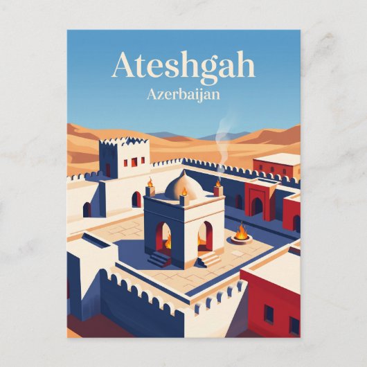 Carte Postale Temple de feu d'Ateshgah Azerbaïdjan (Devant)