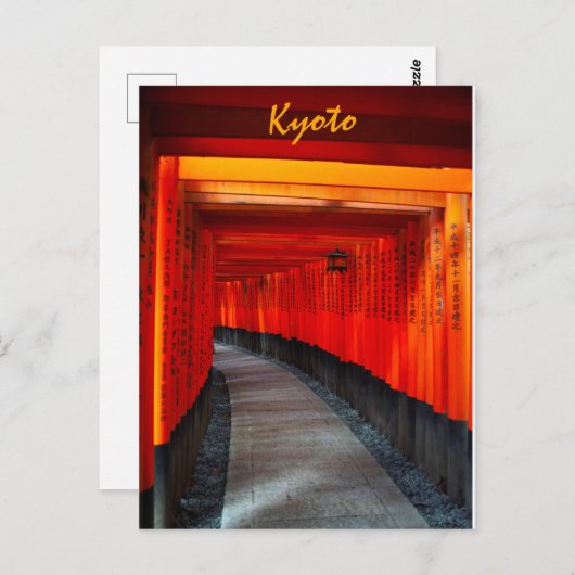 Carte Postale Temple de Fushimi Inari Torii Gates (Devant / Derrière)