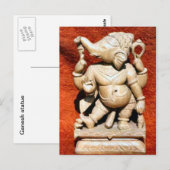 Carte Postale Temple de Jain, statue de l'Inde (Devant / Derrière)